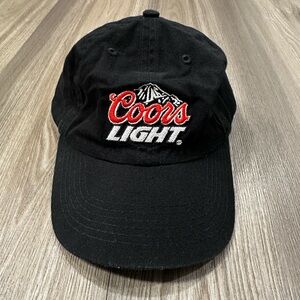 2000s Coors Light Black Baseball Cap